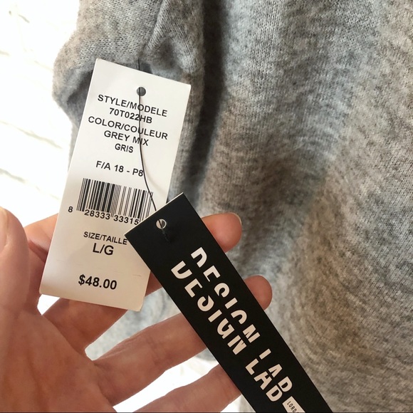 NWT Design Lab twist-front cropped sweater - size Large - Picture 12 of 13